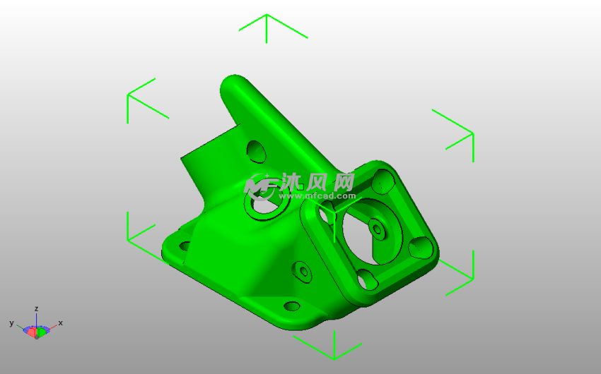 航拍摄像头支架斜视图