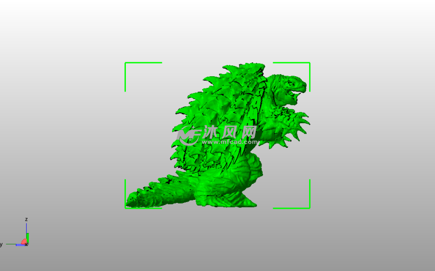 加美拉模型侧视图