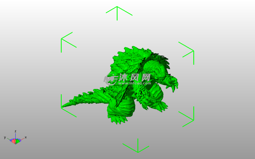 加美拉模型斜视图