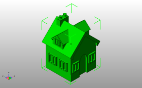 可爱的小房子斜视图