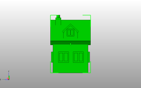 可爱的小房子侧视图