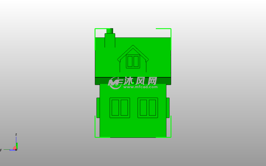 可爱的小房子侧视图