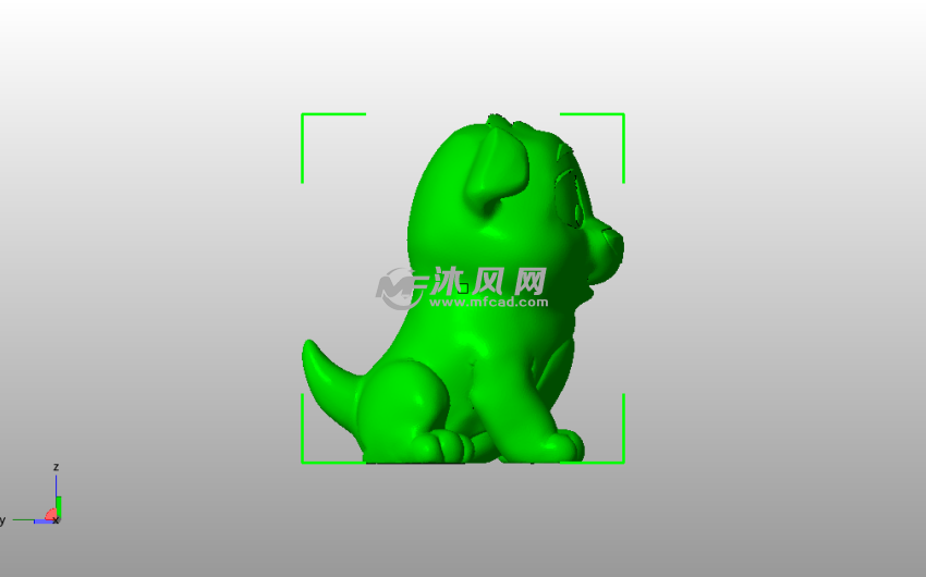 可爱的小狗侧视图