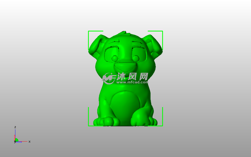 可爱的小狗主视图