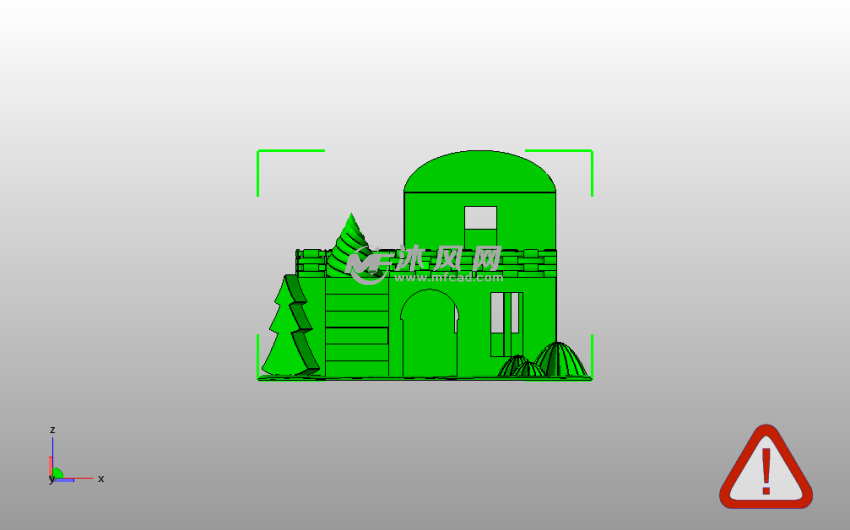 两层小房子侧视图