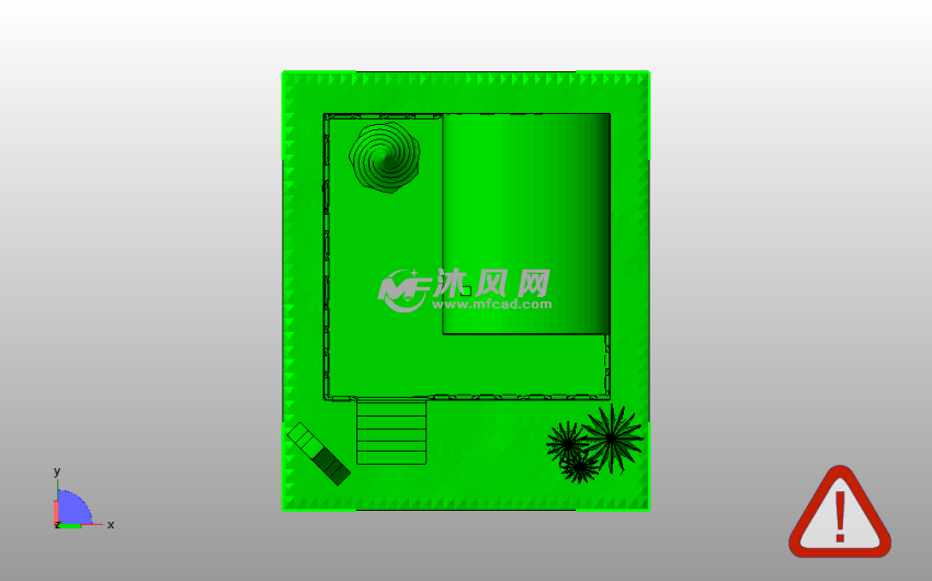 两层小房子俯视图