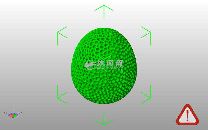 镂空鸡蛋模型斜视图