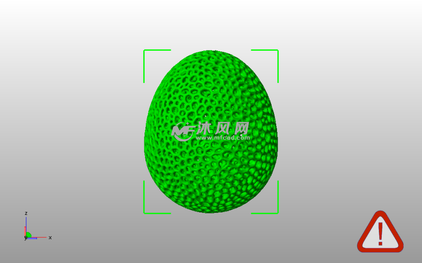 镂空鸡蛋模型主视图