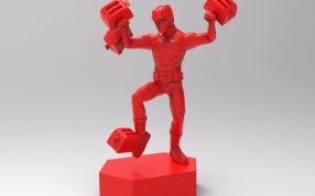 面包机人物雕像实物图