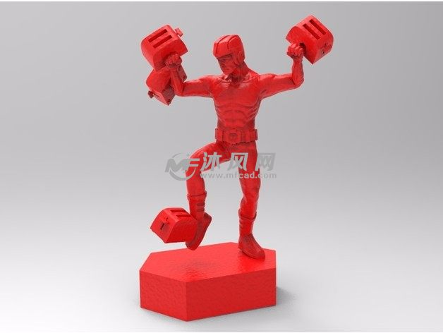 面包机人物雕像实物图