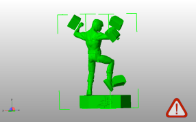 面包机人物雕像后视图