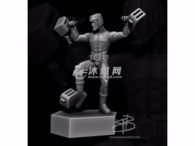 面包机人物雕像效果图