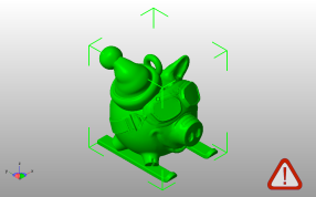 圣诞节小猪斜视图