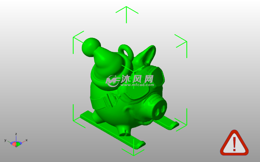 圣诞节小猪斜视图