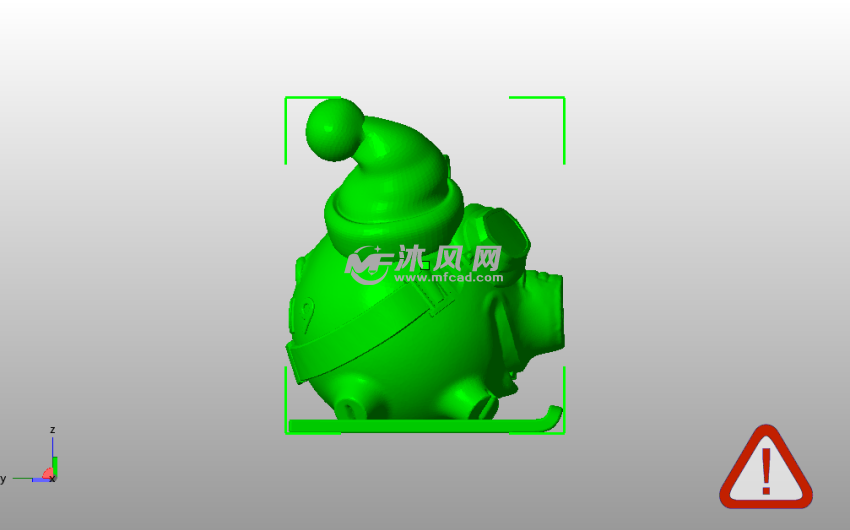 圣诞节小猪侧视图