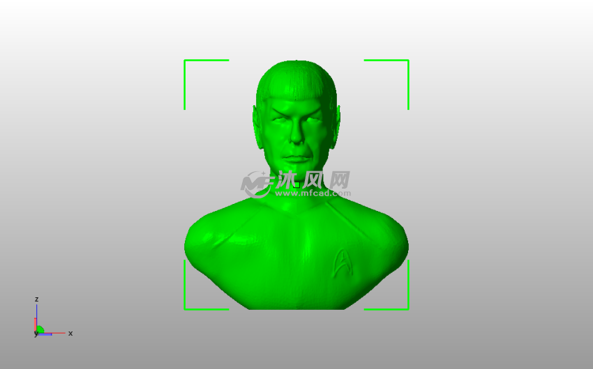 斯波克半身像主视图