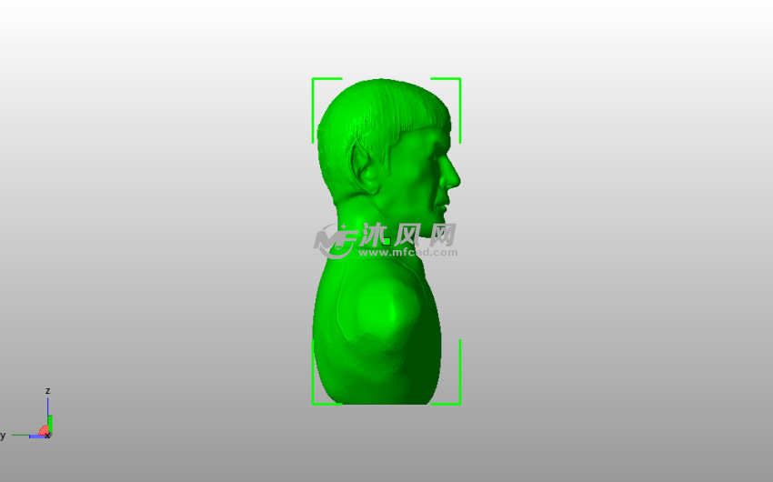 斯波克半身像侧视图