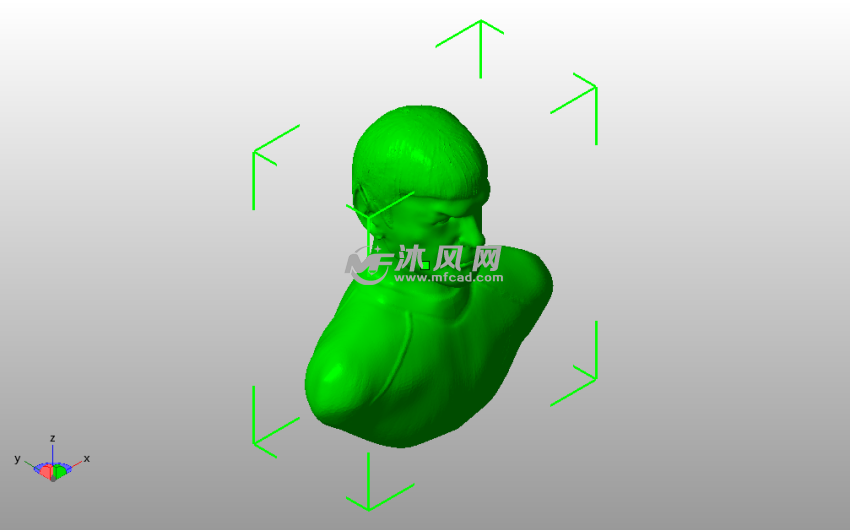 斯波克半身像斜视图