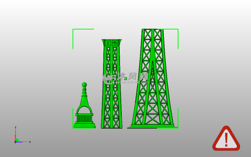 埃菲尔铁塔主视图