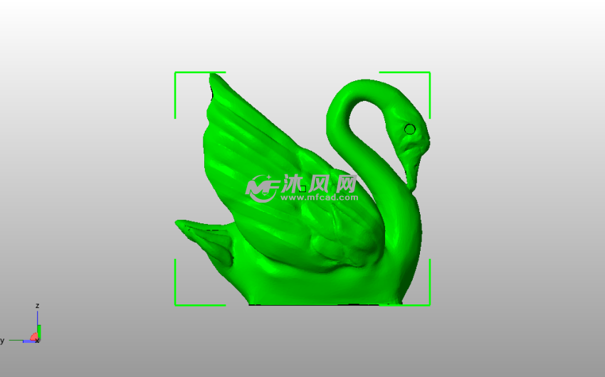 白天鹅模型侧视图