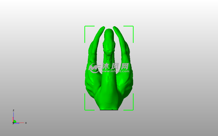 白天鹅模型主视图