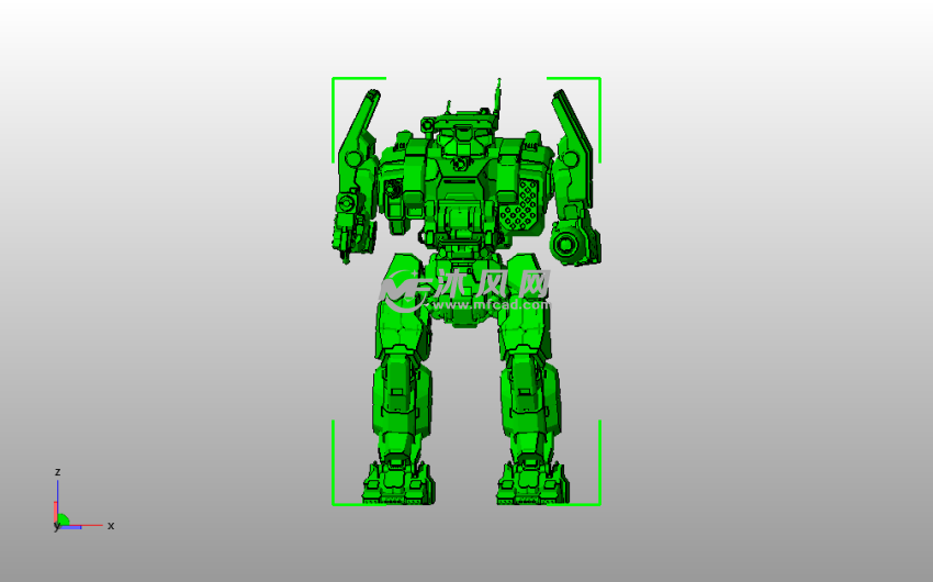 变形金刚模型主视图