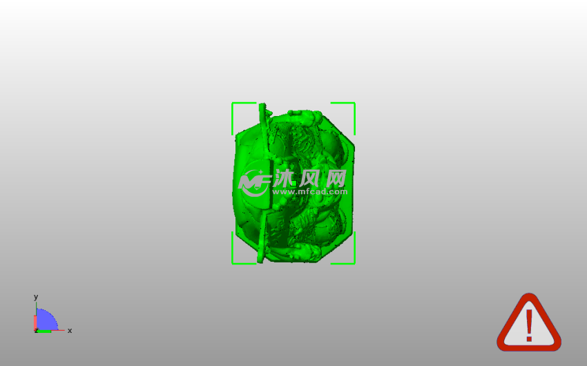 财神3D模型俯视图