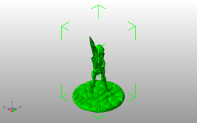 持矛骷髅人斜视图