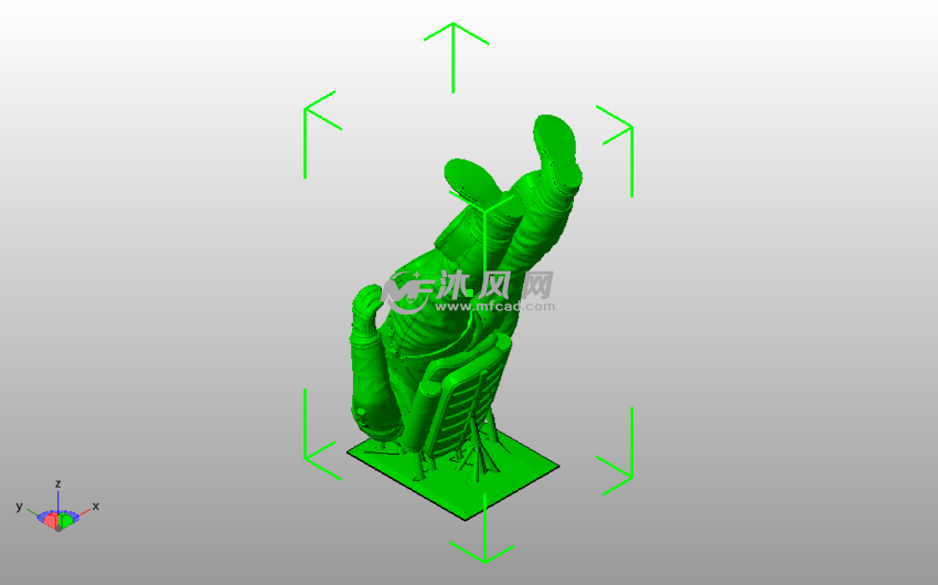 船员逃生服模型身斜视图