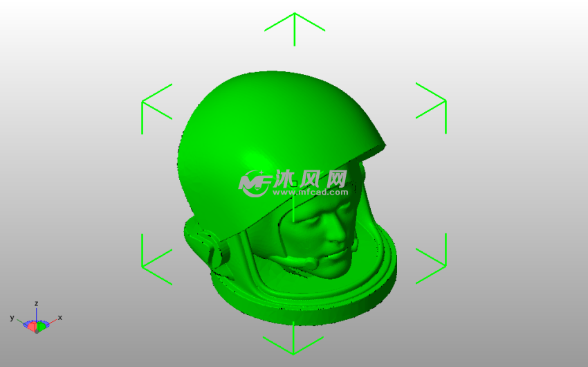 船员逃生服模型头斜视图