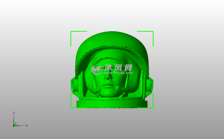 船员逃生服模型头主视图