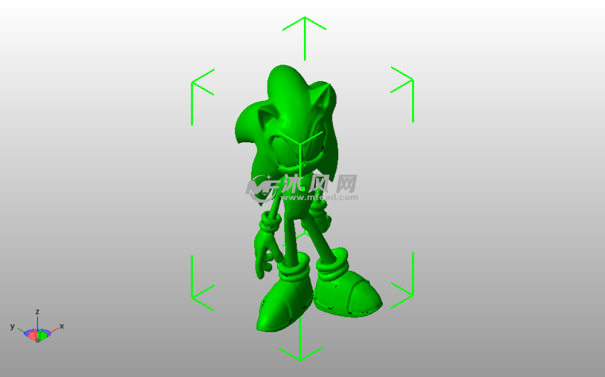 刺猬索尼克斜视图