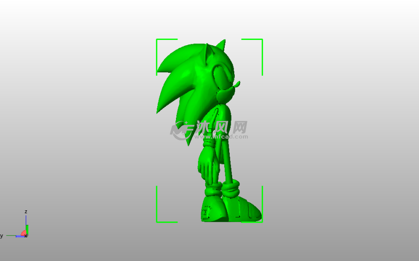 刺猬索尼克侧视图