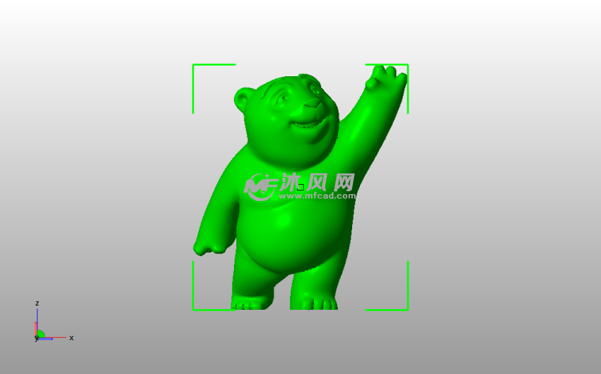 大熊猫模型主视图