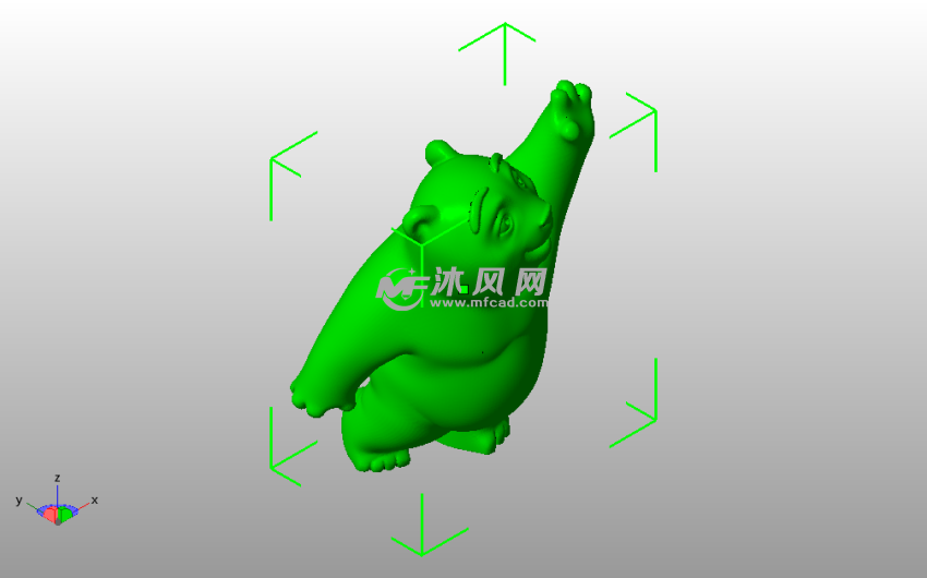 大熊猫模型斜视图