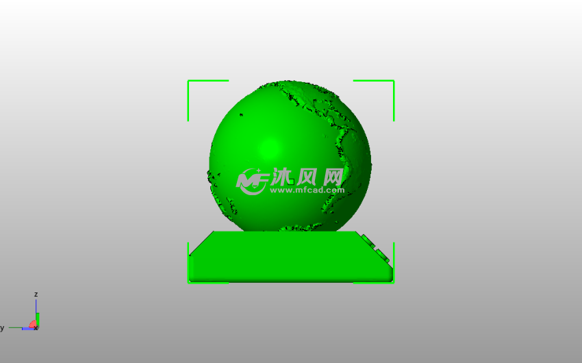 地理比赛冠军奖杯侧视图