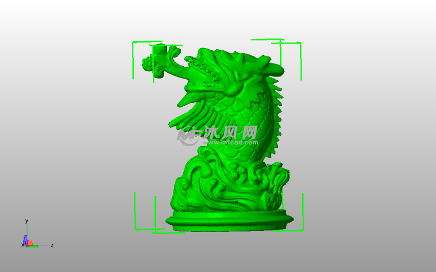 东海龙王模型侧视图