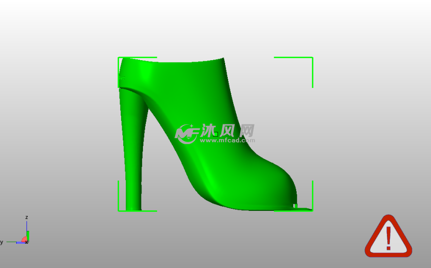 高跟鞋笔筒侧视图