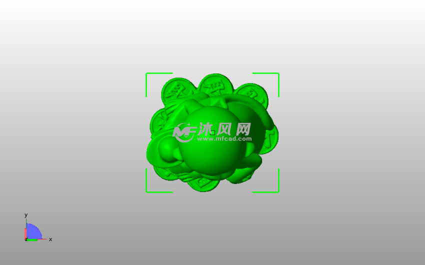 猴子元宝模型俯视图