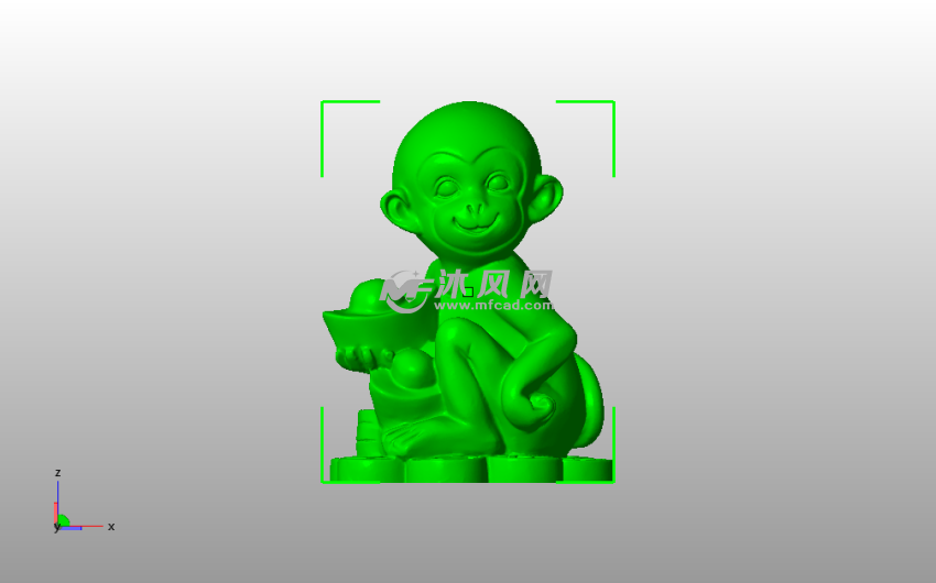 猴子元宝模型主视图