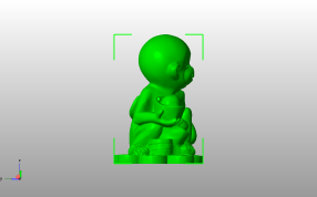 猴子元宝模型侧视图