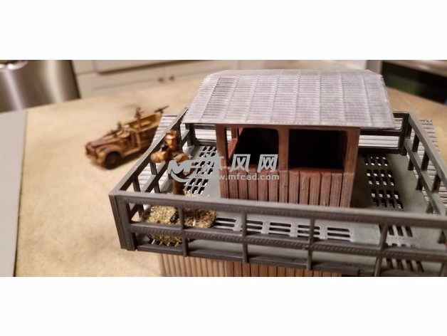 机场控制塔侧视图