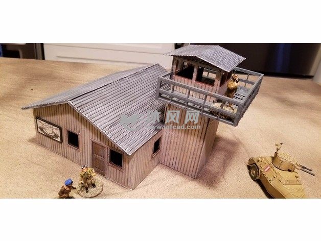 机场控制塔斜视图