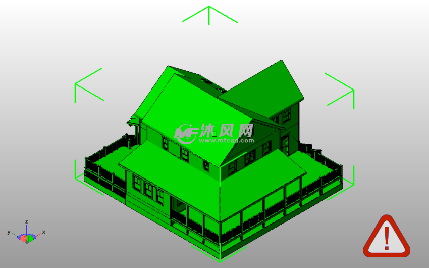 卡茨基尔房子斜视图