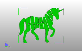 可活动的骏马俯视图