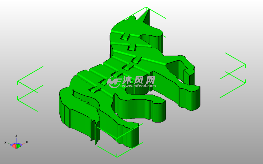 可活动的骏马斜视图