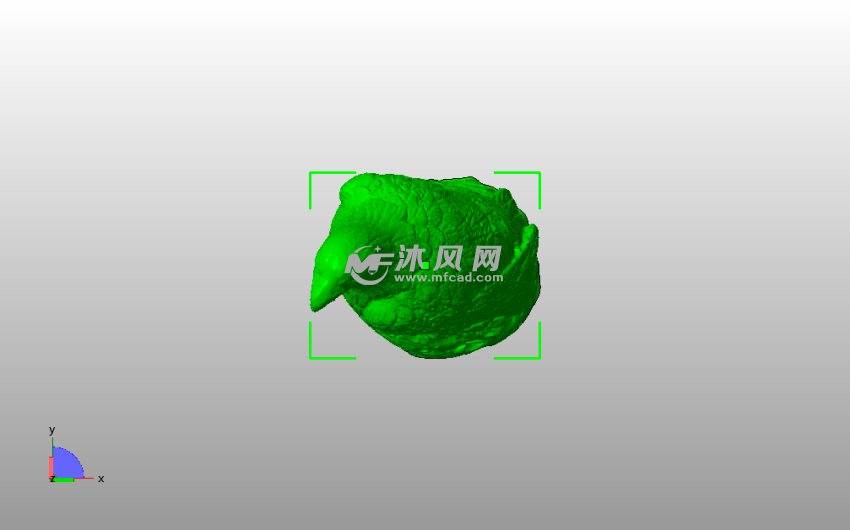 老鹰3D模型俯视图