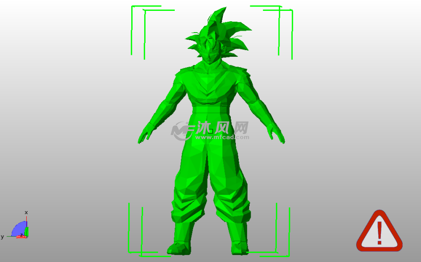 龙珠悟空模型主视图