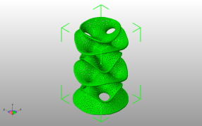  镂空笔筒模型斜视图