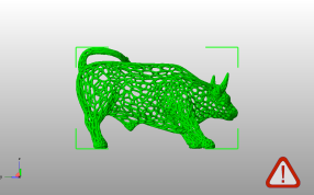 镂空金牛模型侧视图